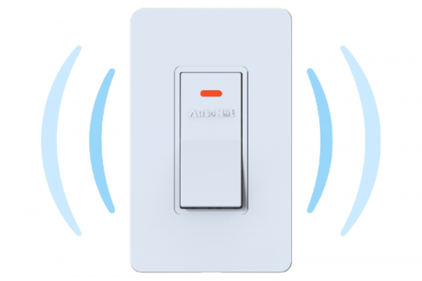 AutoHot Wireless LED Rocker Switch with Trim Plate