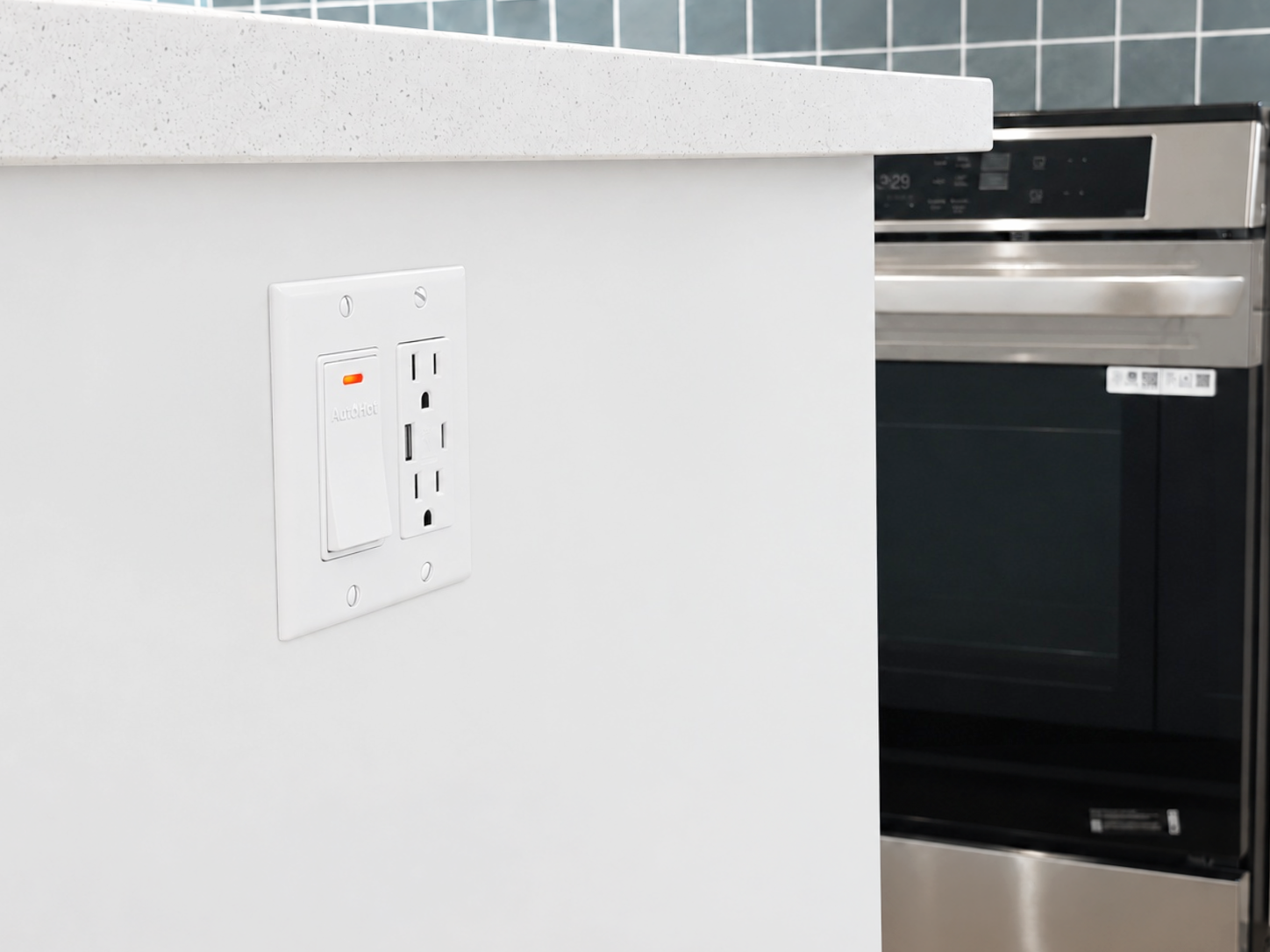 Wireless | LED Lighted Rocker Switch | WR-S-24LED_Installation Picture in Kitchen